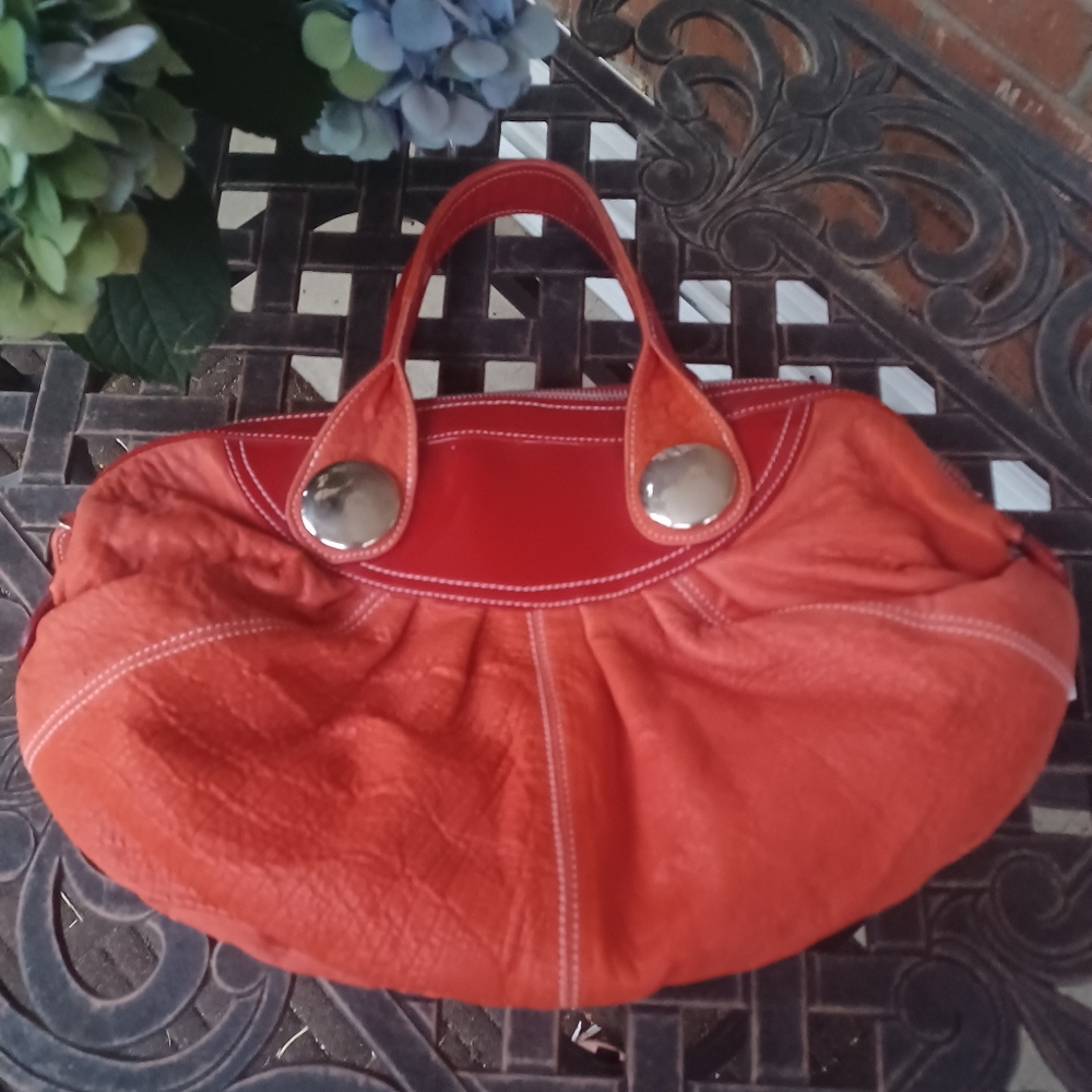 PAOLO MASI ITALIAN LEATHER RED BAG